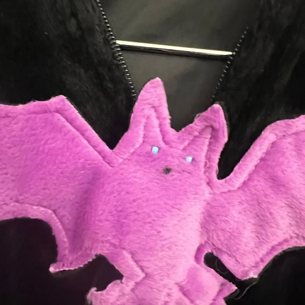 Vintage kids vampire bat w ears and cape velour Halloween costume. 12-18 mos